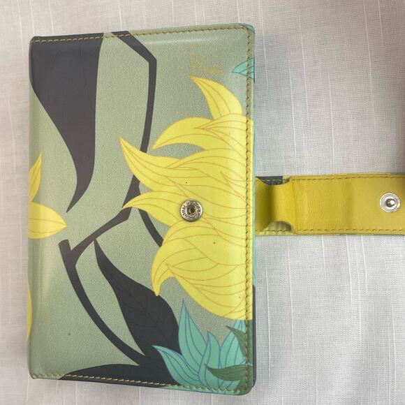 Emilio Pucci Green Floral Leather Agenda/Wallet/Notepad (COA) - Picture 6 of 14